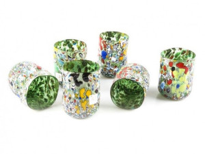 Набор из шести стаканов из муранского стекла ручной работы