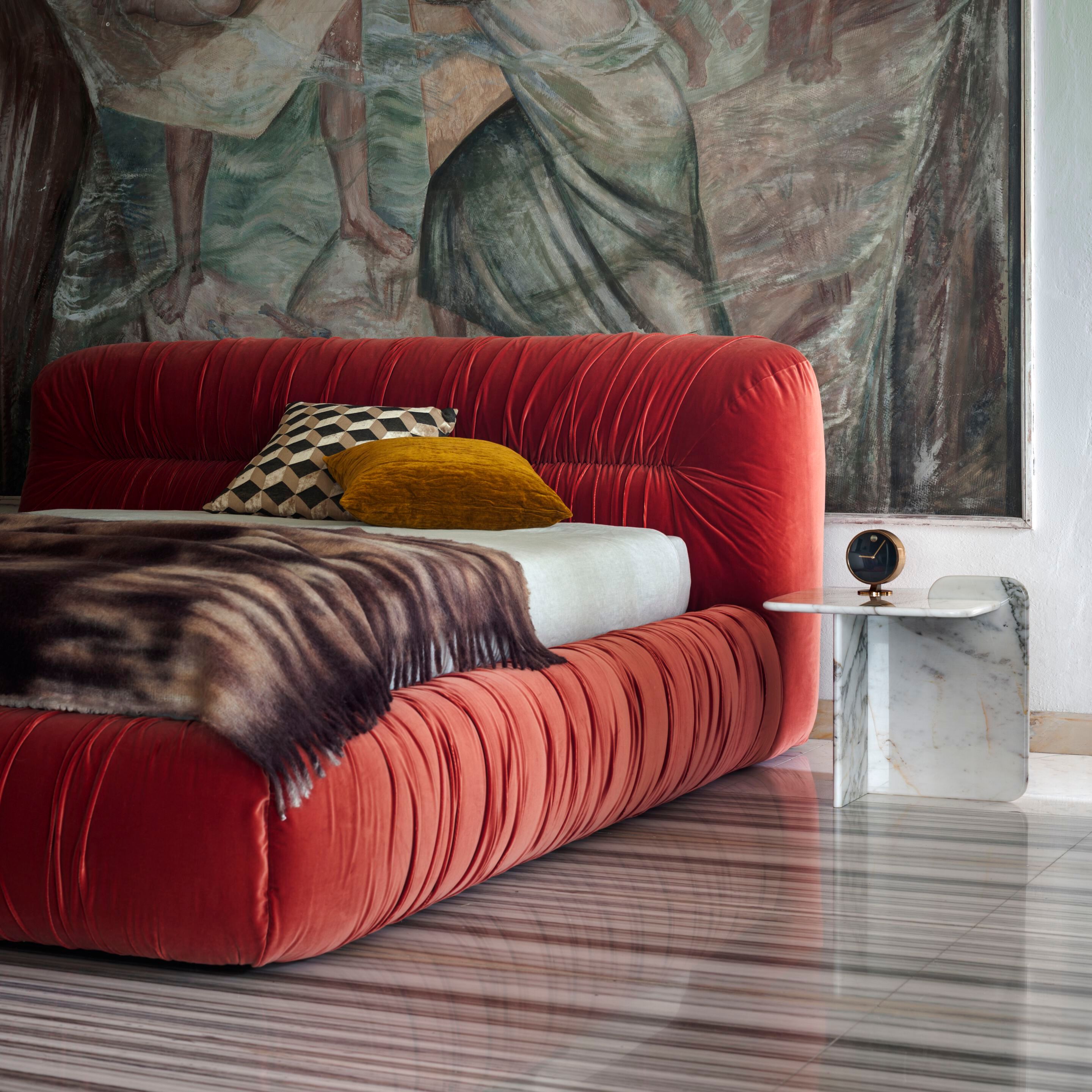 Бархатная двуспальная кровать GHIDINI1961 Mambo ARCH-00093435 - Вид №4