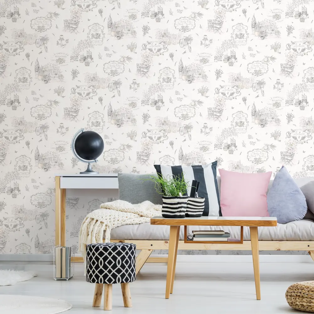 Обои флизелиновые Victoria Stenova Promenade серые 1.06 м VS285077 STLM-2083632 - Вид №2