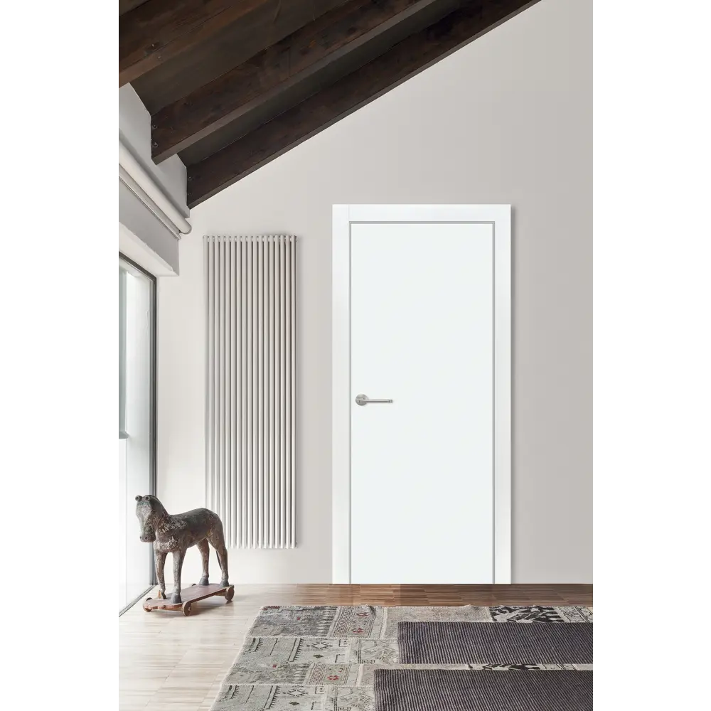 Комплект двери глухая 90x200 см финиш-бумага цвет белый с добором 200 мм ПРИНЦИП STLM-2209660 - Вид №1