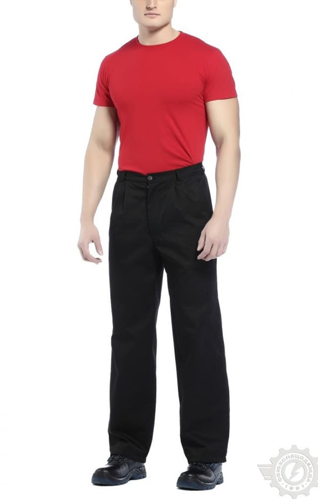 65561 Брюки "Гарант" черные  Летняя спецодежда  размер 60-62/170-176  - Вид №2