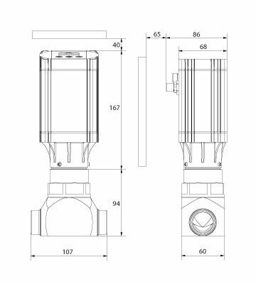Danfoss ICMTS — электроприводные терморегулирующие клапаны ICMTS 20-A (D 25) Клапан моторный 027H1085  - Вид №12