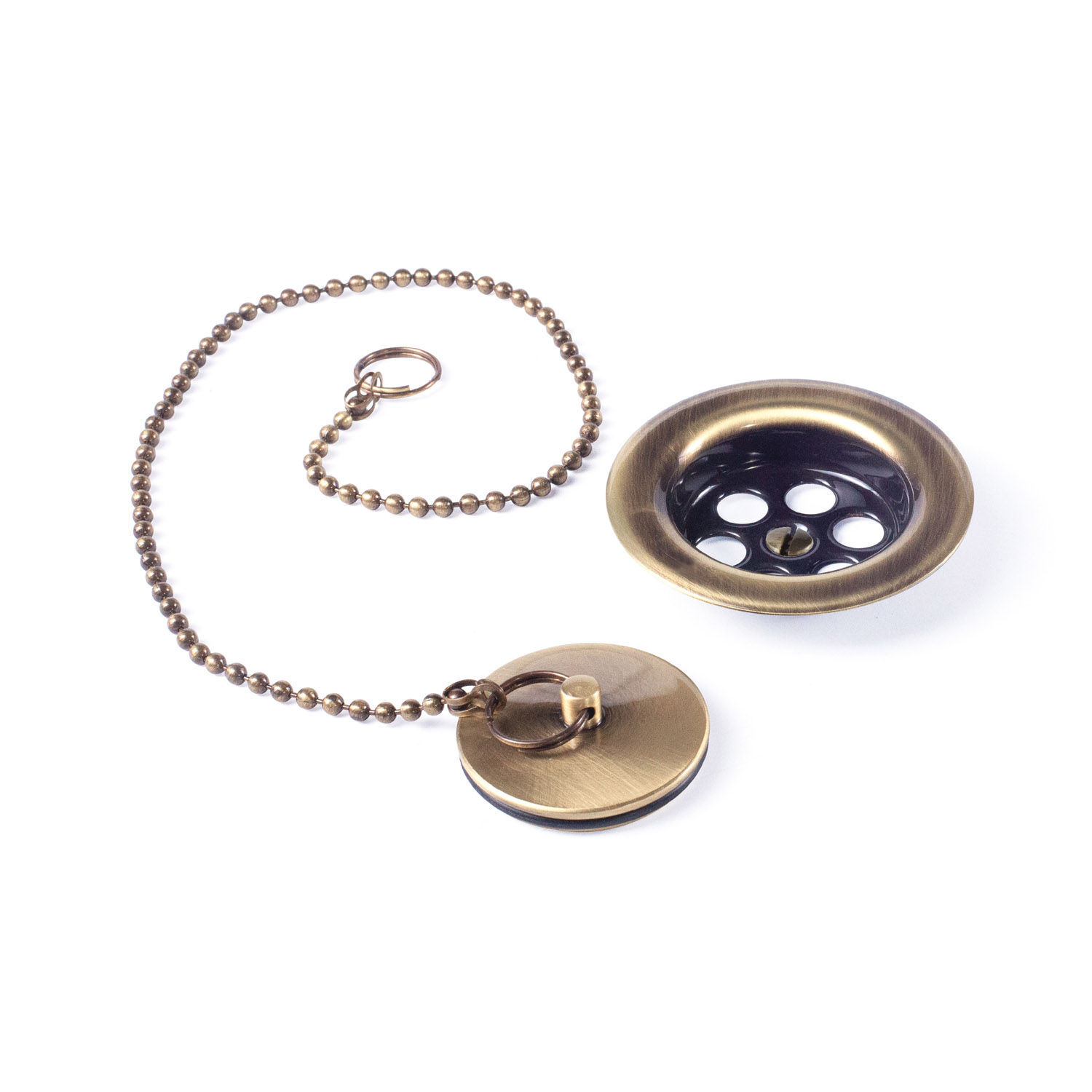 Плоский сливной кожух с цепочкой и крышкой для умывальника, биде и раковины-9134746051 TRES 