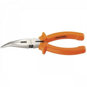 Длинногубцы изогнутые Classic 160 мм шлифованные пластмассовые рукоятки SPARTA