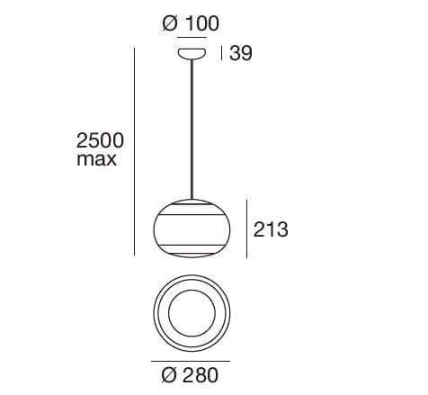 Выдувное стекло светодиодный подвесной светильник In Stock Stilnovo ARCH-00053741 - Вид №3