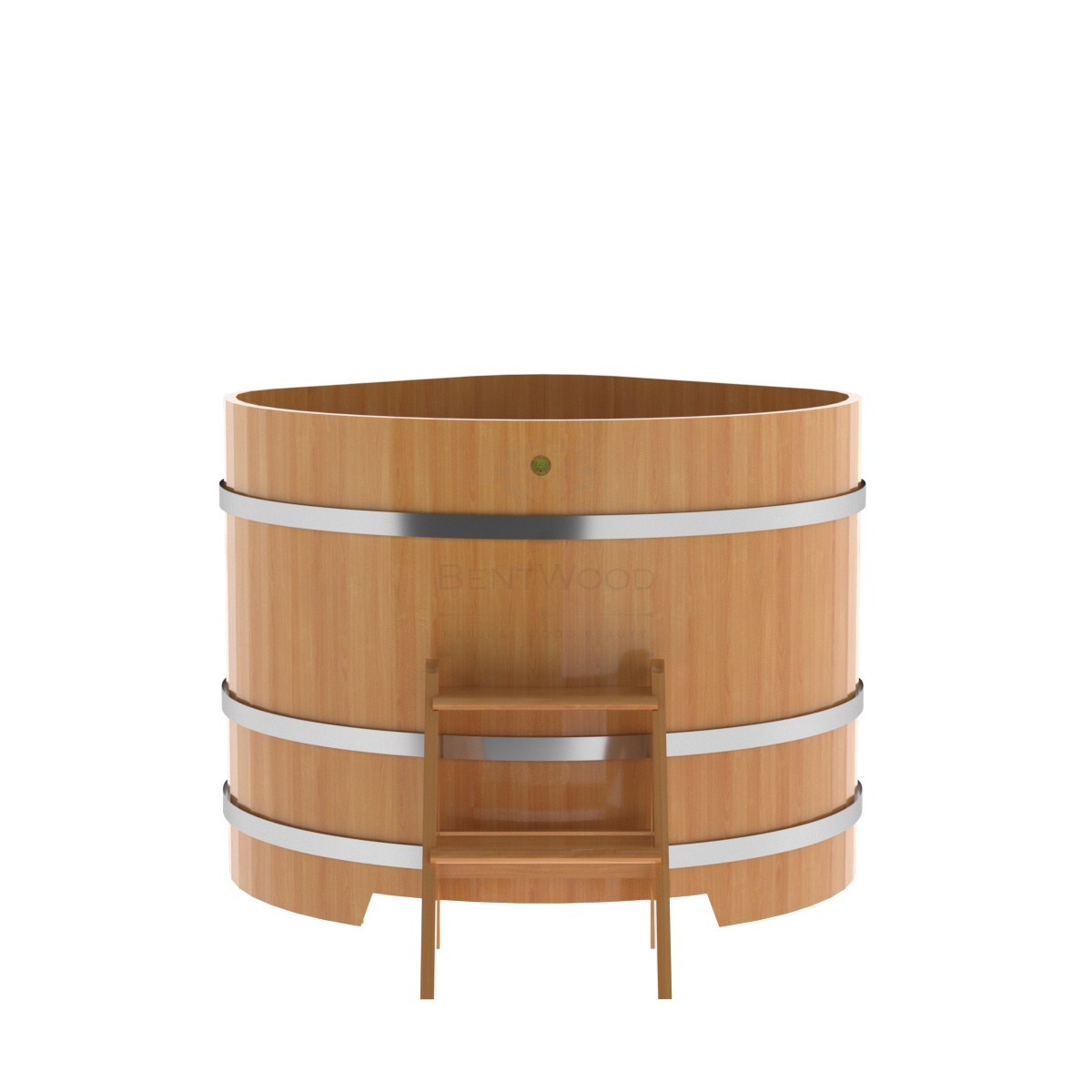 1230 Купель угловая из лиственницы 1,19х1,19х1,0 натуральная премиум Alyarus  - Вид №3