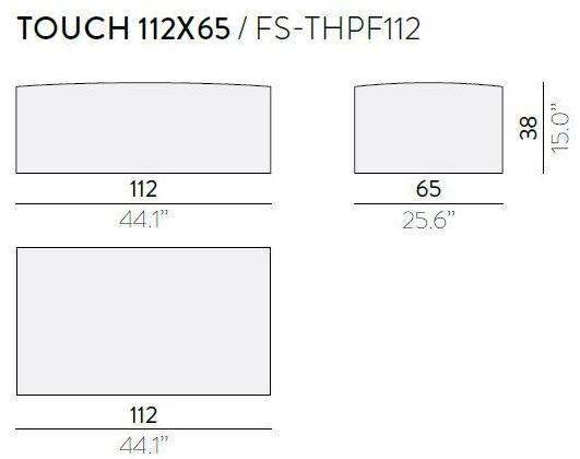 MANUTTI Прямоугольный садовый пуф из ткани Touch Fs-thpf112 - Вид №11