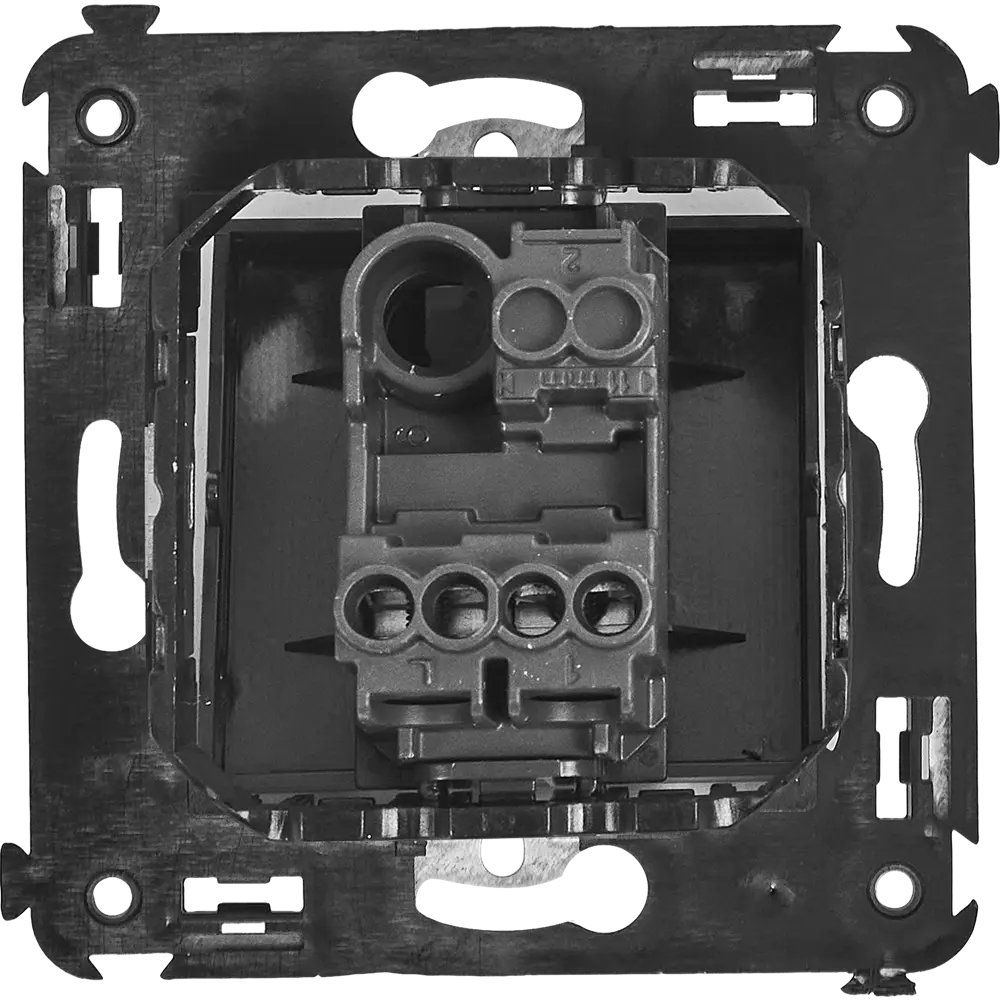 Выключатель встраиваемый DKC Avanti 1 клавиша цвет черный матовый STLM-2031056 - Вид №2