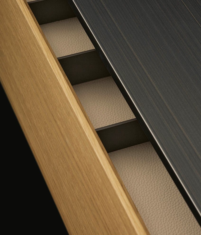 Низкий деревянный шкаф для телевизора с ящиками Poliform код ARCH-00114918 - Вид №1