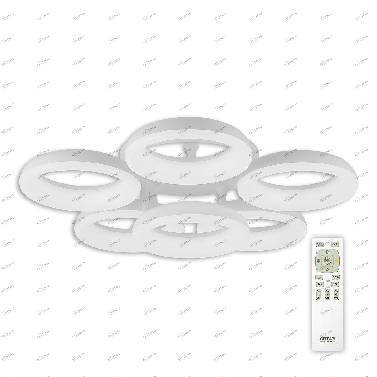 Потолочная светодиодная люстра Citilux Паркер CL225160R CITILUX ДИЗАЙНЕРСКИЕ, ПАРКЕР 222762 Белый 