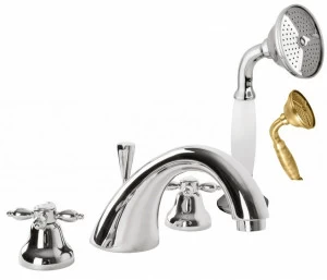 Смеситель на борт ванны с ручным выдвижным душем CEZARES NOSTALGIA-BVD-02-M