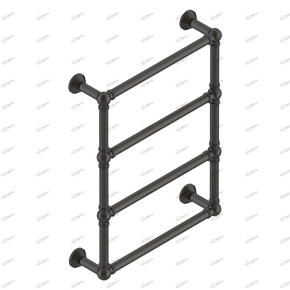 B6A-TWK4E Полотенцесушитель Традиционный рифленый, 4 перекладины, 623 мм x 823 мм, электрический Thg-paris Sèche-serviettes Traditionnel Покрытие PVD матовая бронза B6A-TWK4E CAT.F