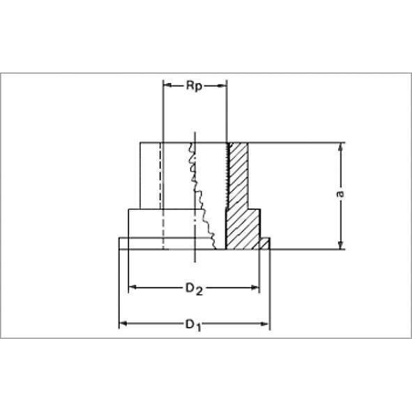 1337234114 SANHA 3372 разъемн.соед.с плоск.упл. под накидн. гайку 3/4x11/4 мм  - Вид №1