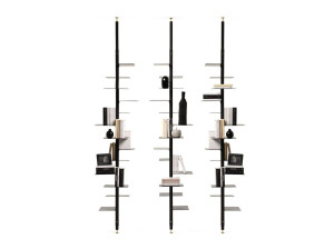 Железный книжный шкаф с креплением пол-потолок