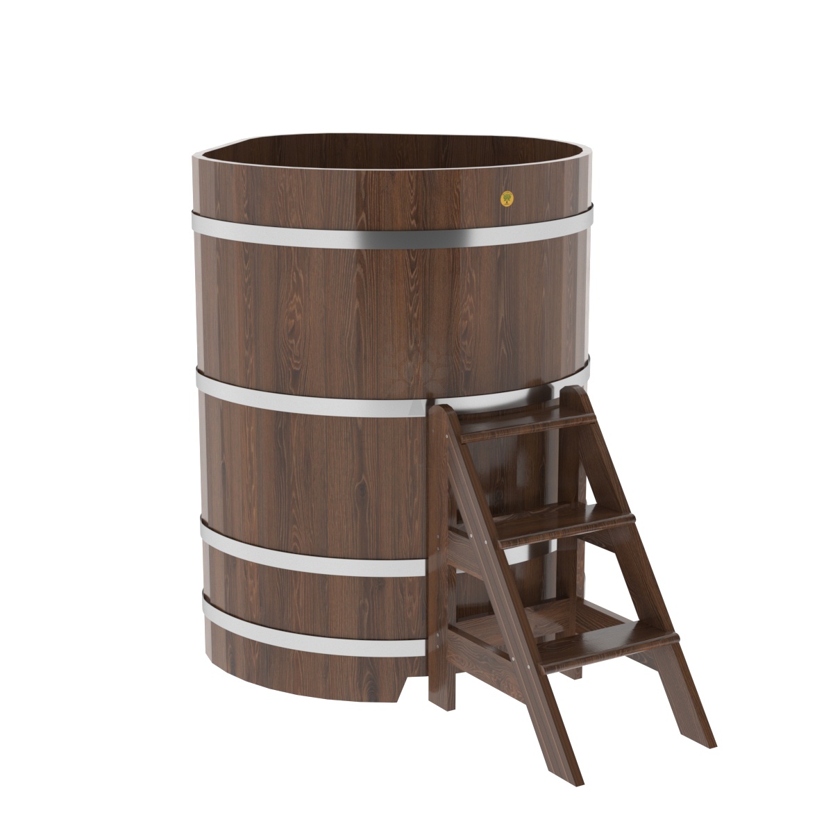 1350 Купель угловая из дуба 1,03х1,03х1,4 морёная Alyarus 