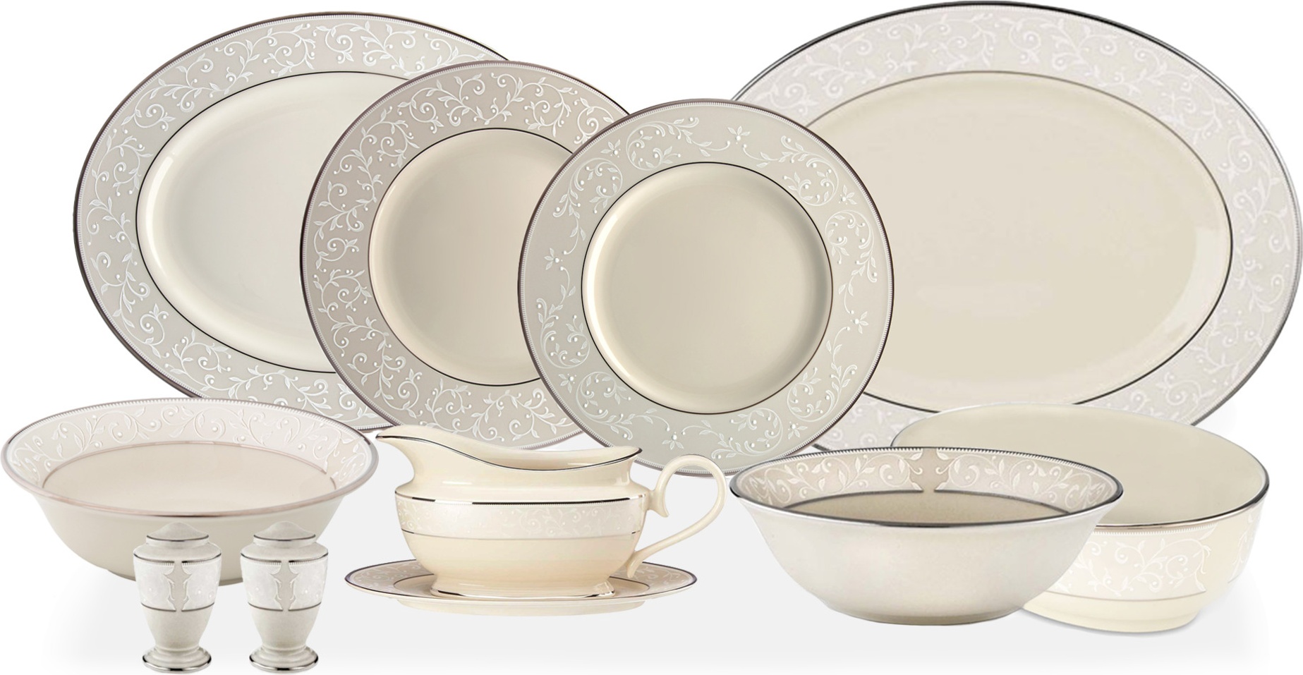 10667308 Lenox Сервиз столовый  Lenox "Чистый жемчуг" на 6 персон 24 предмета Фарфор костяной 