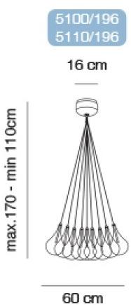 Alma light Подвесной светильник из стекла Drop led 5110led - Вид №7