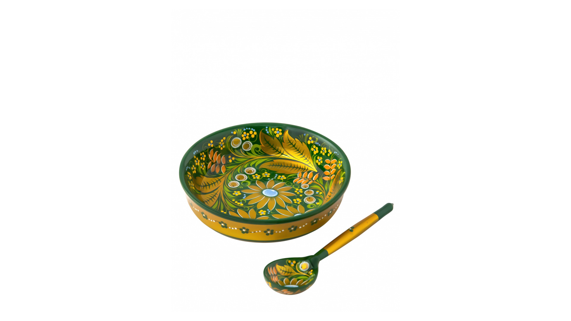 10660469 Хохломская Роспись Набор д/грибов 14 пр (Высшая категория) Дерево  - Вид №2