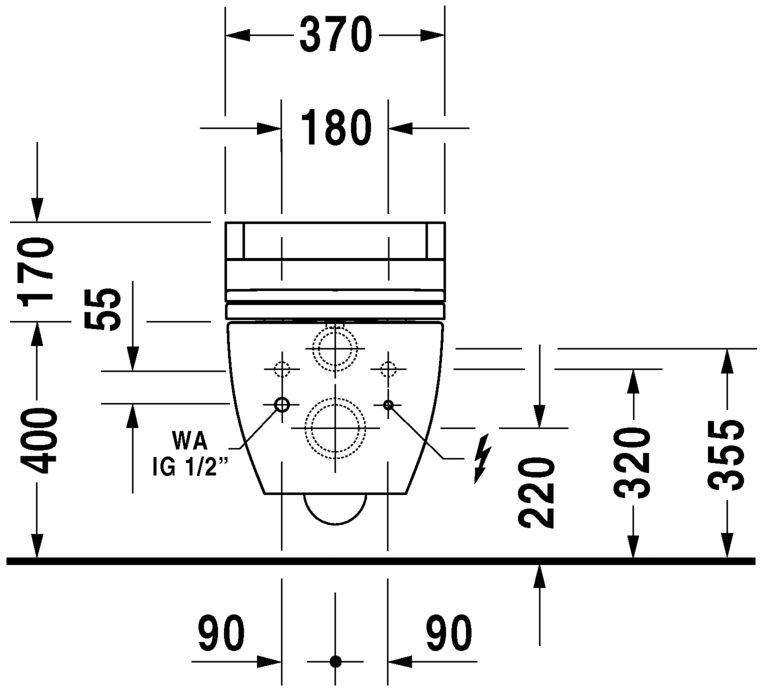 2550590000 Подвесной унитаз настенный Белый Duravit Happy D.2 Германия - Вид №13