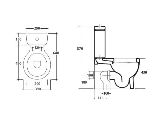 Керамический цельный туалет Galassia EL1 / EL2 ARCH-00146170 - Вид №2