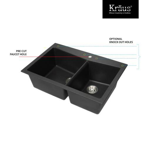 KGD-430B Мойка кухонная прямоугольная Krausru  - Вид №6