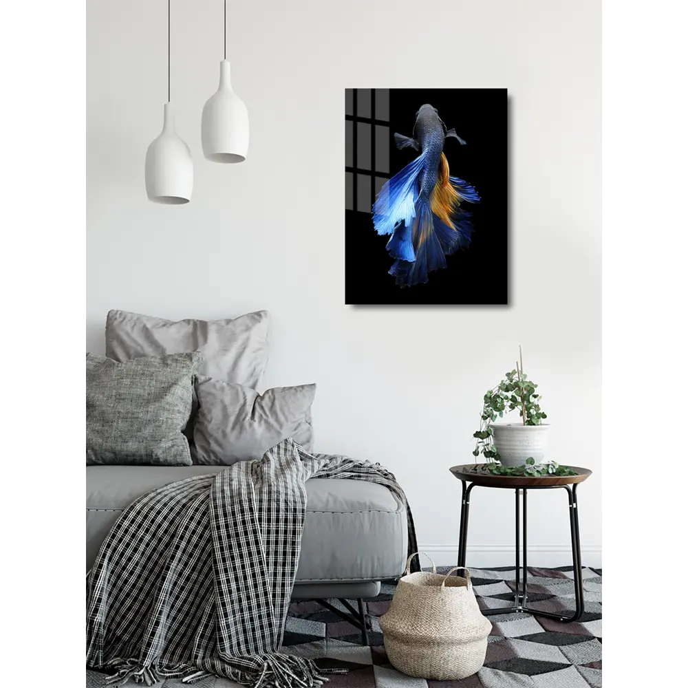 Картина на стекле "Рыбы синие" 60x80 см 82924194 STLM-2060049 ARTABOSKO  - Вид №4