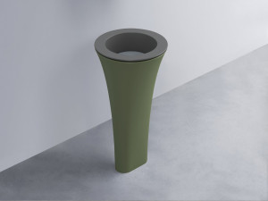 AMLA45-CM+AMPILT-BR+AMCOLT-AG Раковина Amedeo Tondo отдельностоящая cielo Enjoy + Amedeo
