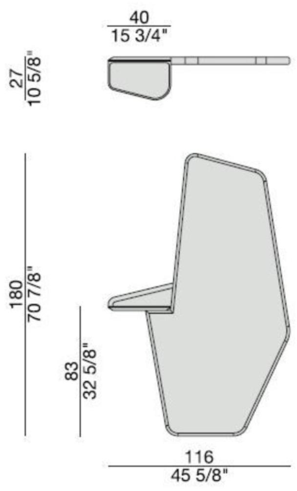 Porada Зеркало с полкой и рамой из ореха Eighteen sun-id-1482695 - Вид №1