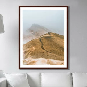 Фотокартина в раме 130х102 см Hveradalir (valley of hot springs), Iceland КАРТИНЫ В КВАРТИРУ  264741 Бежевый;голубой;серый;разноцветный