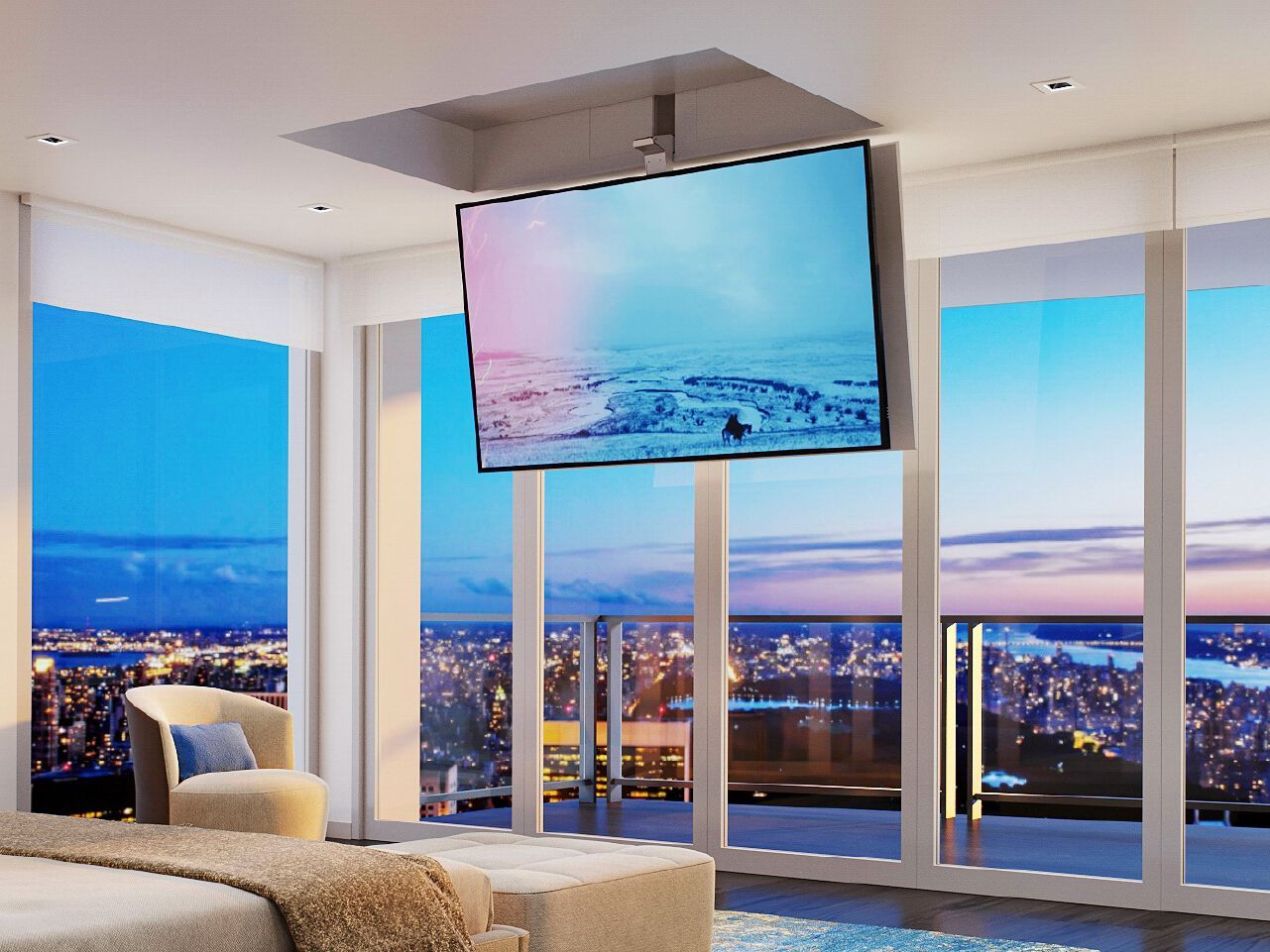 Потолочная подставка для телевизора с электроприводом Maior ARCH-00106004 - Вид №3