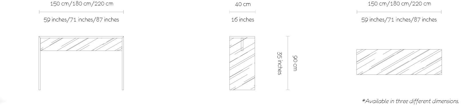 MORADA Прямоугольная стеклянная консоль Sky Sky co - Вид №3