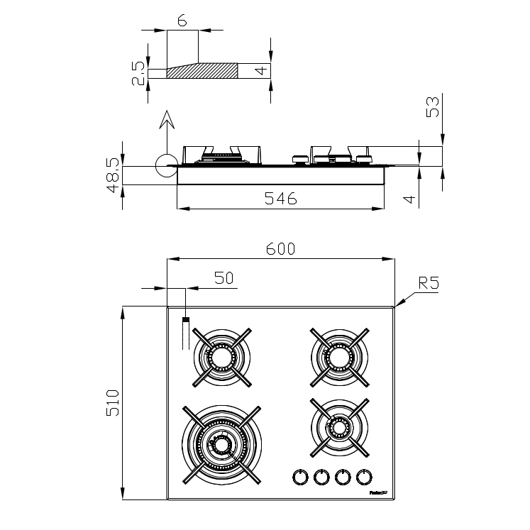 7038632 Варочная панель Ceramik 7038 632 Fosterspa  - Вид №1