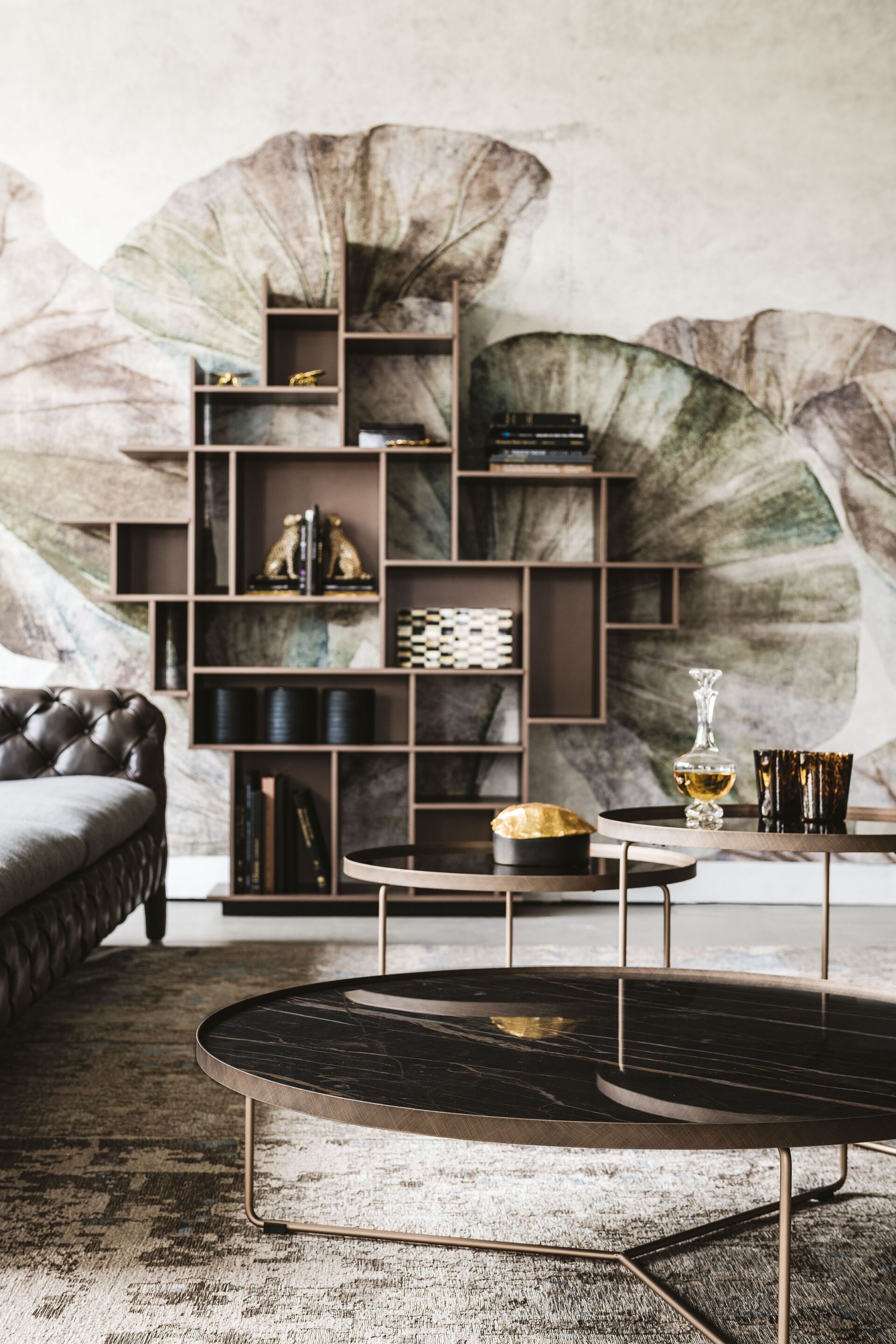 Окрашенный металлический круглый журнальный столик с керамическим верхом Cattelan italia BILLY KERAMIK ARCH-00034615 - Вид №6