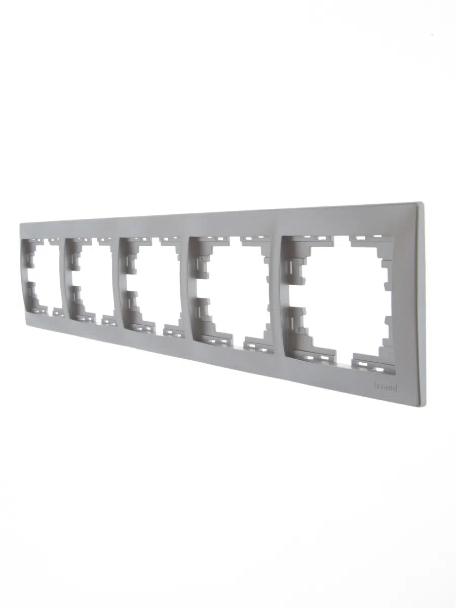 MIRA Рамка 5-ая горизонтальная серебро LEZARD 701-1010-150 - Вид №1