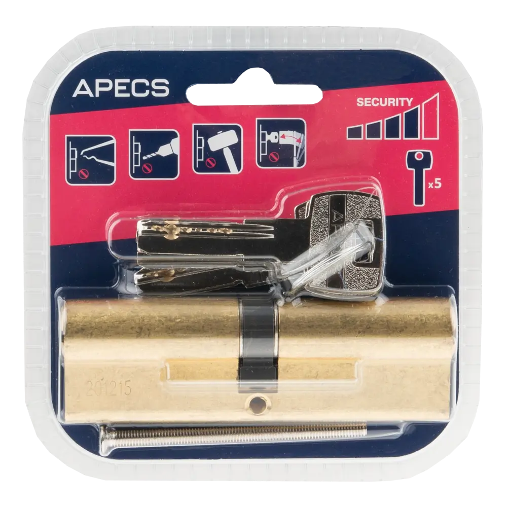 Цилиндровый механизм APECS Pro LM-100-G для металлических дверей 84168120 SM STLM-0902423 - Вид №2