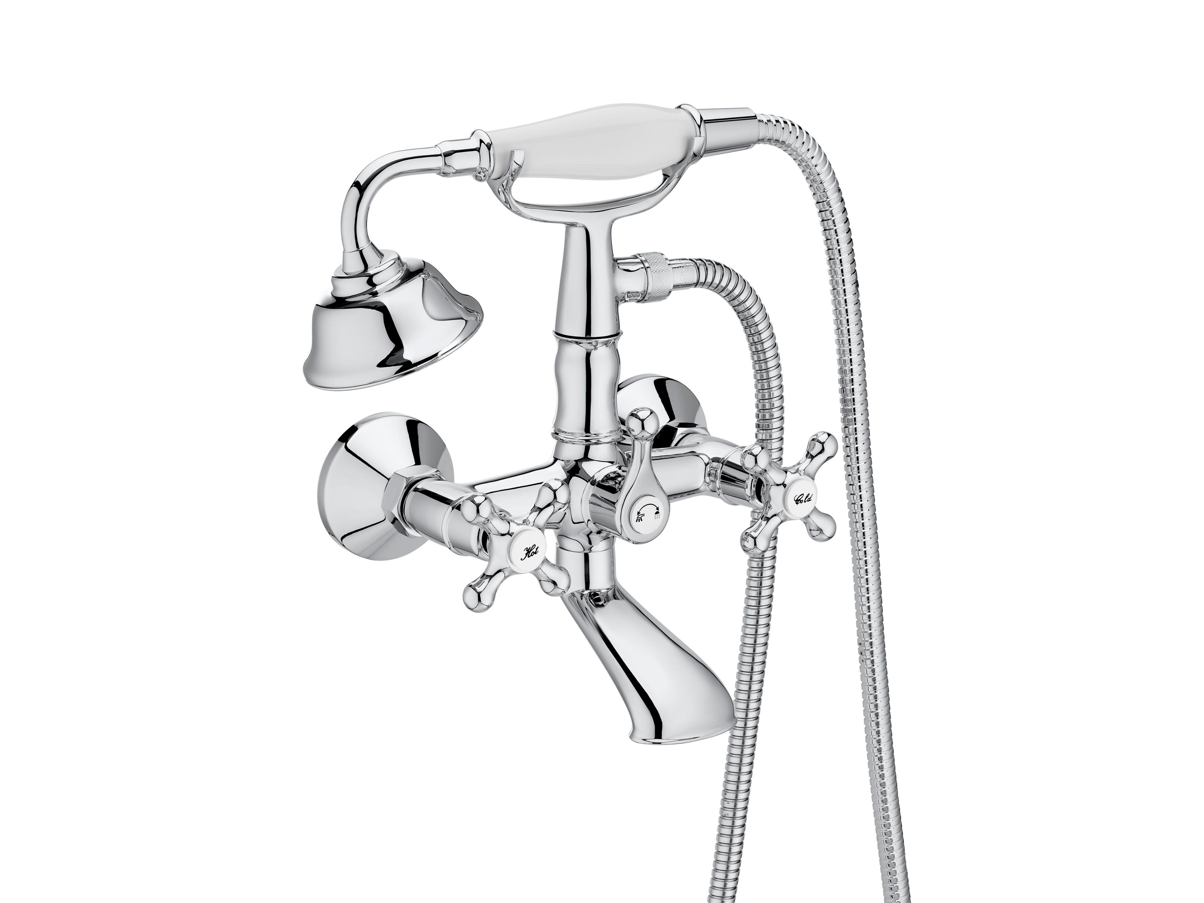 Хромированный латунный настенный наружный смеситель для ванны Roca Carmen ARCH-00139586