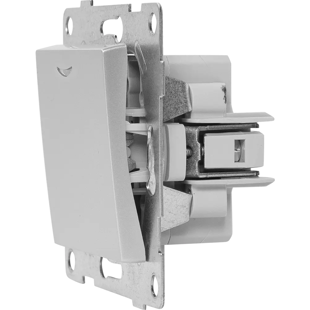 GUSI Electric — встраиваемый выключатель с индикацией в серебристом исполнении 83864225 Ugra STLM-0045160 - Вид №3