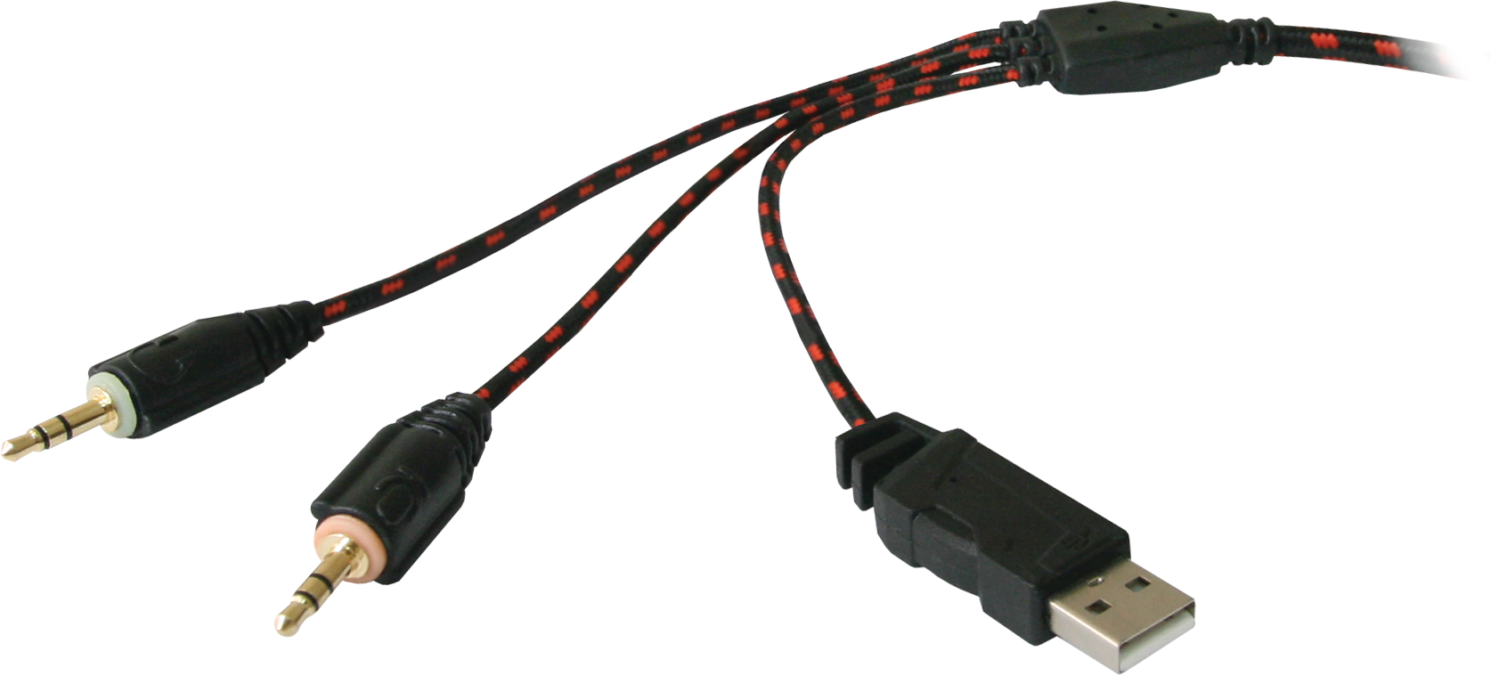 64204 игровая гарнитура ridley красный + черный, кабель 2,2 м Redragon Santreyd  - Вид №5