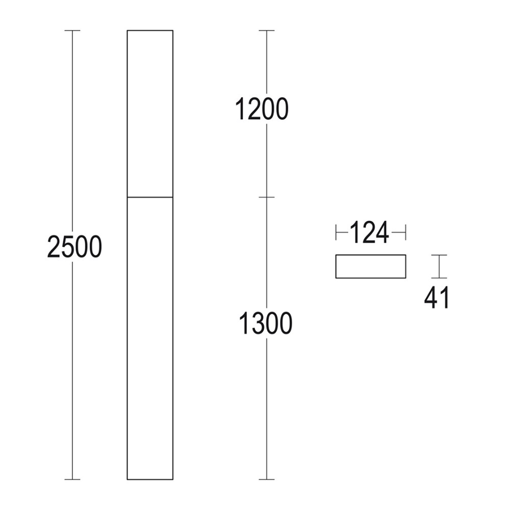 Rettangolo 2500 Ghidini Rettangolo .05 Темно-Cерый (Матовый) - Вид №1