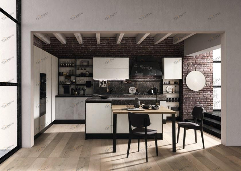 Febal Casa Модульная кухня из меламина с островом sun-id-1433505