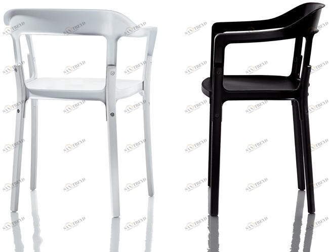 Magis Стул из бука с подлокотниками Steelwood sun-id-1345143