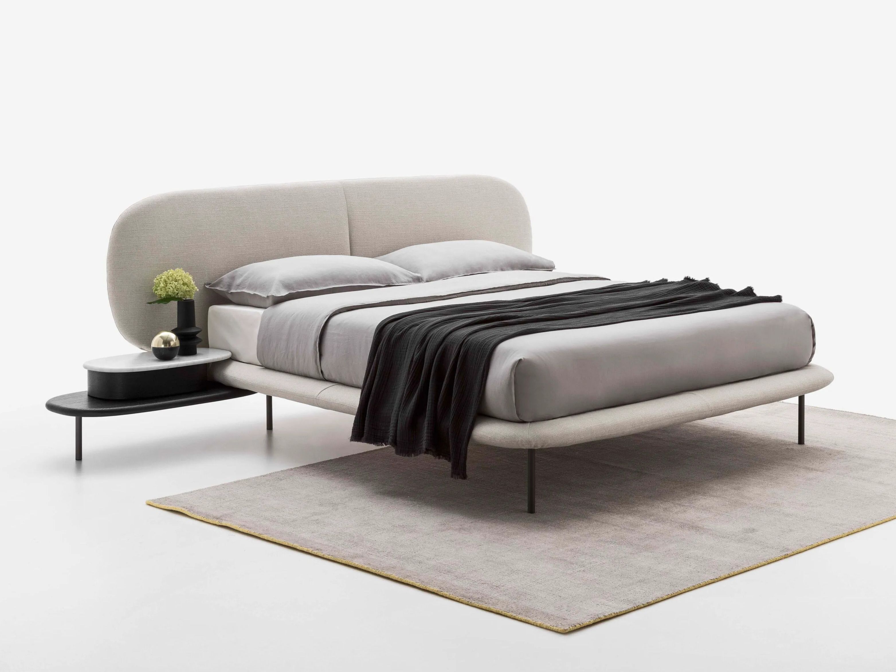 Мягкая кровать из ткани с мягким изголовьем Alf DaFrè Neyõ ARCH-00100012 - Вид №11
