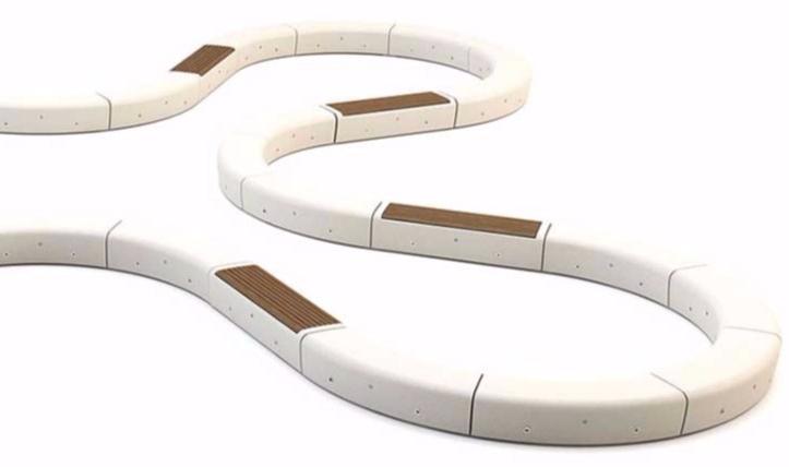 Bellitalia Модульная скамья без спинки Onda sun-id-1477931 - Вид №3