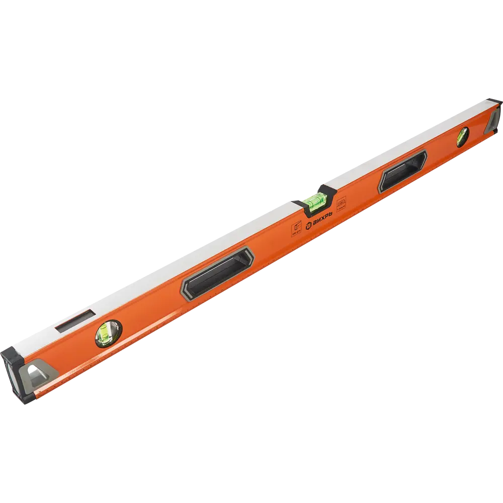 ВИХРЬ Усиленный алюминиевый уровень 1000 мм с магнитной системой и зеркальным отражателем 85582844 STLM-0064239