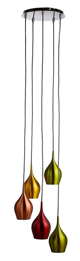 Подвесная люстра Arte Lamp Vibrant A6412SP-5CC разноцветная ARTE LAMP ДИЗАЙНЕРСКИЕ, VIBRANT 058045 Разноцветный  - Вид №1