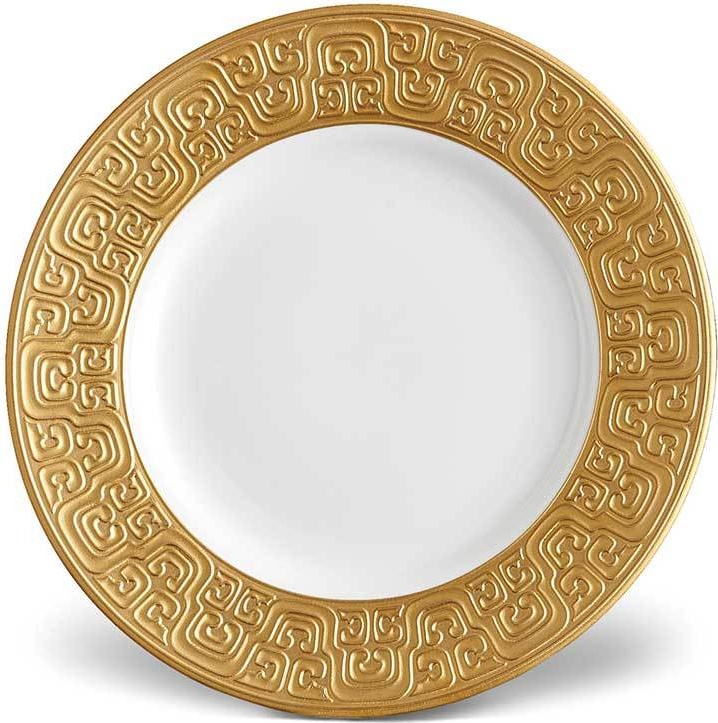 10571402 L’Objet Тарелка десертная 17см "Династия "Хань" (золотой декор) Фарфор 