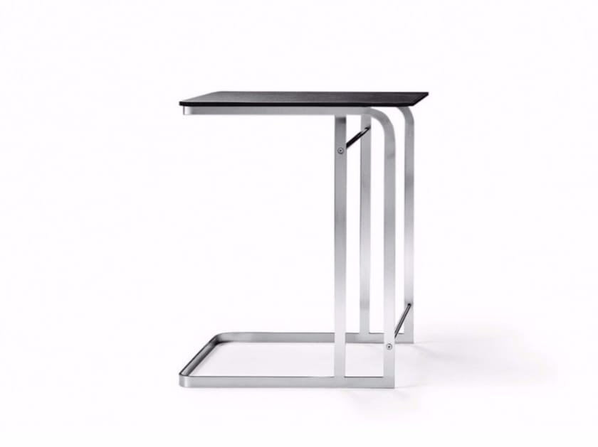 Металлический журнальный столик с лакированной деревянной столешницей Flexform Carlotta ARCH-00093540