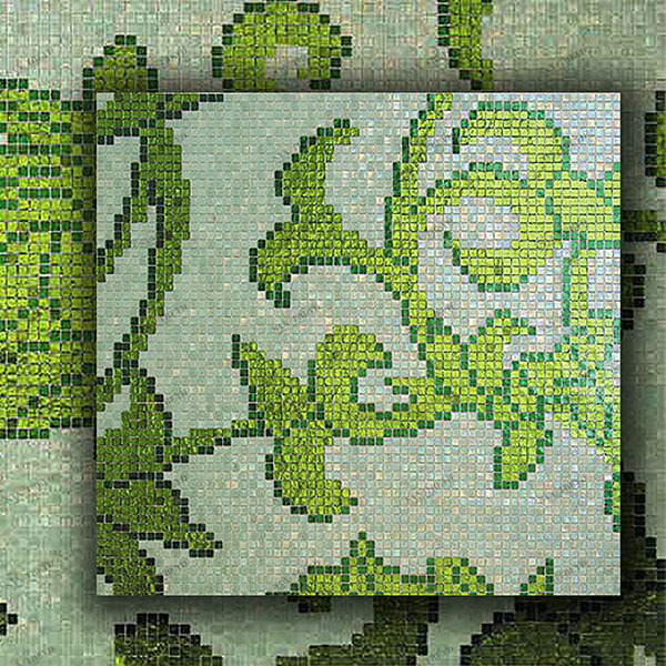 МОЗАИКА ИЗ СТЕКЛА MZ-04 GREEN ALMA ПАННО 15 MZ04GREEN