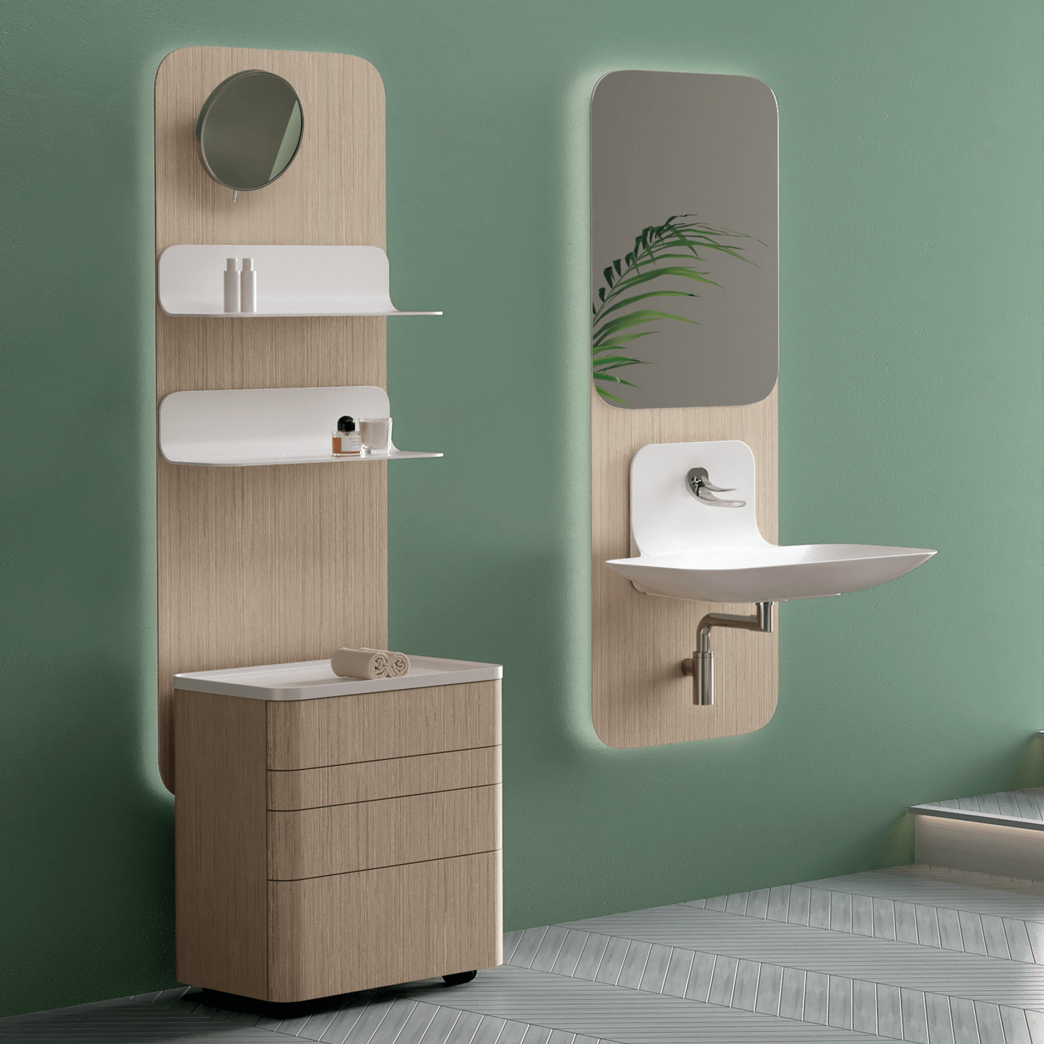 Foglia Настенный блок Half Mirror / FL1060.01 Foglia Creavit - Вид №1