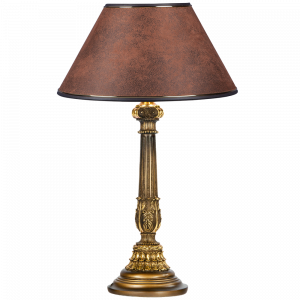 32022,34013 Настольная лампа Колонна Испанская Бронза Шоколад BOGACHO